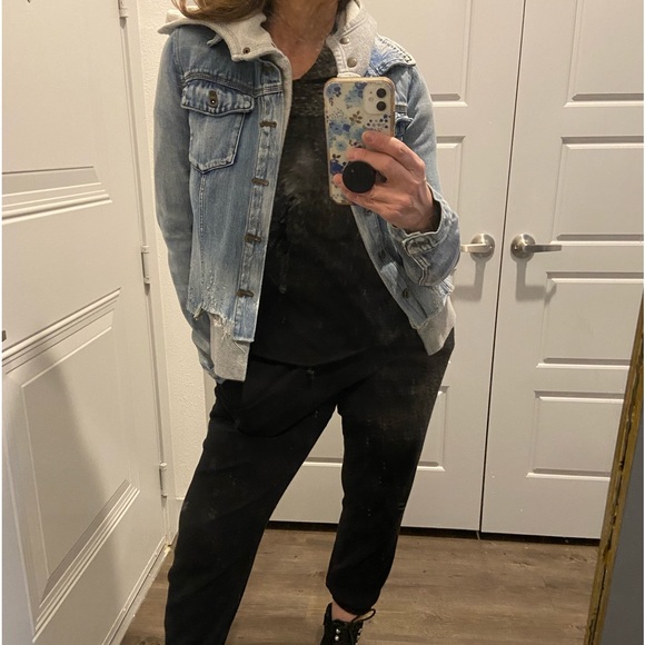 Free People Hooded Denim Jacket - Picture 2 of 10